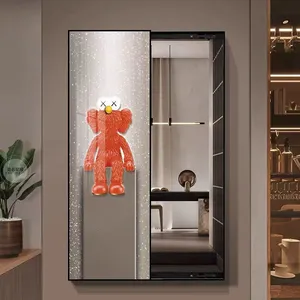 Full Body Mirror Hidden Mirror Push-pull Vanity Mirror Invisible Modern Light Luxury Bedroom Decoration Painting12 thumbnail-2