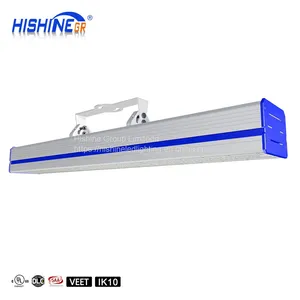 Hishine High Lumen 50W 100W 150W 200W 250W K1 With Dim or Motion Sensor 152 LM/W Industry Waterproof Led Linear High Bay Light thumbnail-5