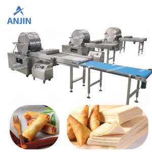 Rectangle Shape Automatic Samosa Sheets Forming Machine Samosa Wrapper Production Line AJ-8045 thumbnail-1