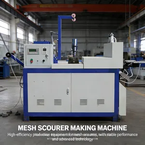 High Efficiency Mesh Steel Scrubber Making Machine Galvanize Mesh Scrubber Making Machine for Business thumbnail-2