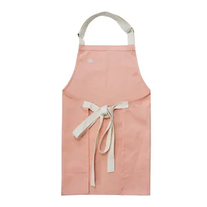 Kids Waterproof Apron Adjustable Neck Strap Double Pocket Children Cooking Painting Apron Custom Embroidery thumbnail-4