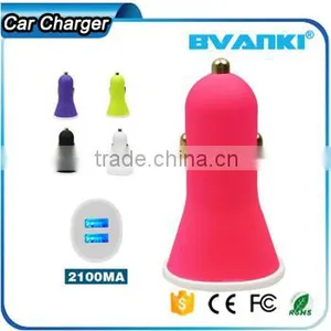 Top Quality Online Shopping Frosted Spray Portable Universal Dual USB Car Charger for Smart Phone With 2 Usb Ports Free Samples thumbnail-4
