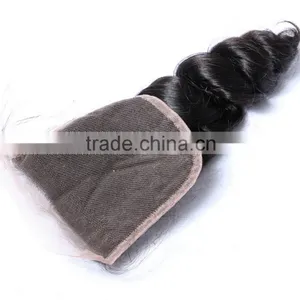 Loose Wave Virgin Hair Bundles With Silk Base Lace Closure With Baby Hair thumbnail-4