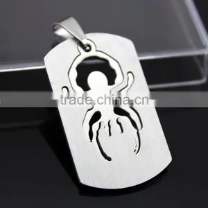 Stainless Steel Combo Spider Pendant Necklace thumbnail-5