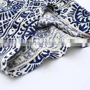 Summer Children Girl Clothes Set China Blue And White Strapless 2pcs Clothing Sets thumbnail-5