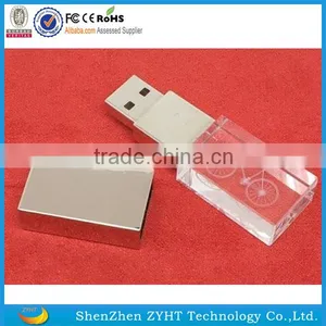 OEM New Design Laser Engrave 3D Crystal Pendrive 2gb 4gb 8gb 16gb With Led Light Crystal Usb Flash Drive Quality Choice thumbnail-6