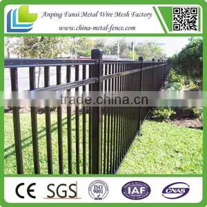 China Supplier Commercial 3 Rails 5ft High Black Powder Coated Swiming Pool Fence thumbnail-1