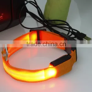 2016 ABS TPU Nylon LED Glow Collar Dog Puppy Pet Tag Flashing Light Safety Harness thumbnail-5