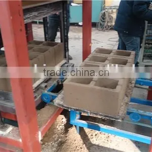 QT4-25 Hydraulic Plants Concrete Hollow Block Making Machinery With PLC Control Box thumbnail-6