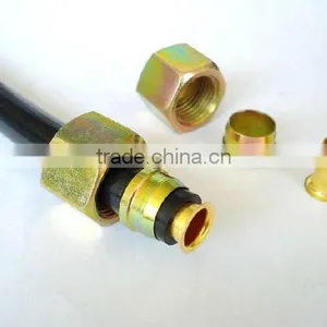 Cutting Ring Pipe Nut Insert 3 Pieces Fitting for Nylon Tube thumbnail-1