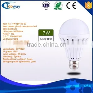 High Brightness 5w 7w 9w 12w E27 E14 B22 Screw Base Led Bulb Light thumbnail-1