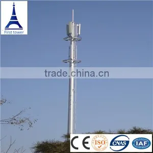Hot Dip Galvanized Self Supporting Telecommunication Pole thumbnail-1