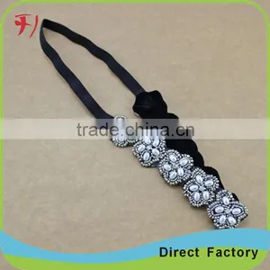Newest Design Top Quality Hair Braided Rhinestone Headbands thumbnail-1