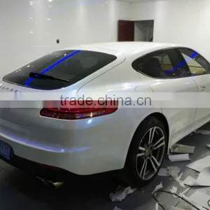 Gloss Chameleon White to Blue Pearl Vinyl Car Wrap Film With Air Free Bubbles 1.52*20m/roll thumbnail-6