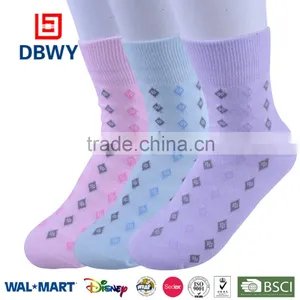 2015 Colorful Pure Cotton Crew Dress Socks for Girls and Women thumbnail-1