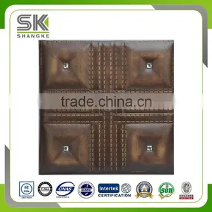 Graceful Embossing PU Leather 3D Wall Decorative Panels thumbnail-3