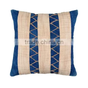 Natural Fibres Striped Zigzag Cushion Cover thumbnail-1