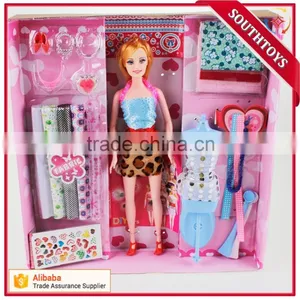 DIY Fashion Show Doll Dress Cloth Set Toys for Girls Fashion Designer Forms Craft Kit thumbnail-1
