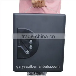 Wholesale- MS550 Micro Vault Biometric Fingerprint Car Handgun Pistol A4 Office Document Security Storage Portabe Steel Safe Box thumbnail-5