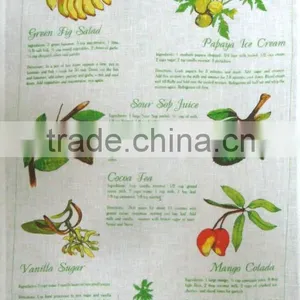 Digital Printed Linen Tea Towel for Home Decorationl,promotion -- Butterfly Design thumbnail-5