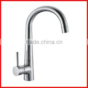 Basin Accessories Long Neck Mixers Curved Chromed Taps Economic Wash Kitchen Sink Faucets T9106 thumbnail-1