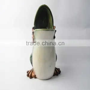 Personalized Ceramic Pen Holder of Wide Mouth Frog thumbnail-2