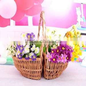 2016 New Decoration Gifts Arts Willow Baskets Wicker Baskets Picnic Baskets Flower Baskets Fruit Baskets thumbnail-1
