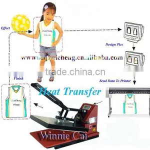 High Pressure Manual Heat Transfer Press Machine for T-shirt thumbnail-1