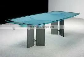 Tinted Acid Etched Glass Table Top thumbnail-1