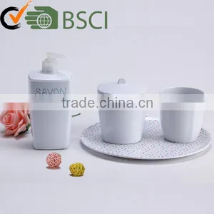 Newest Design White Kids Cute Melamine Bathroom Gift Set thumbnail-1
