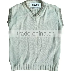 Custom V Neck Boy's Wool Sweater thumbnail-1