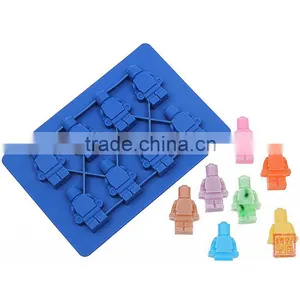 Silicone Minifigure Sweet Candy Tray Bricks Figures Ice Cube Mold Silicon Chocolate Mould thumbnail-1