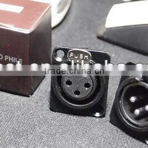 GaoFei GF-XS02&03 Hi-End Rhodium Plated XLR Socket Connector 1 Pair thumbnail-1