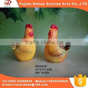Wholesale Yellow Lovely Ceramic Chicken Decoration thumbnail-1