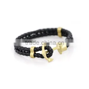 Dongguan Jewelry Factory Stainless Steel Male Leather Braceletmen Fashion Bracelet thumbnail-5