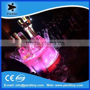 Champagne Bottle Display Led Crown Illuminate Ice Bucket Cooler thumbnail-1