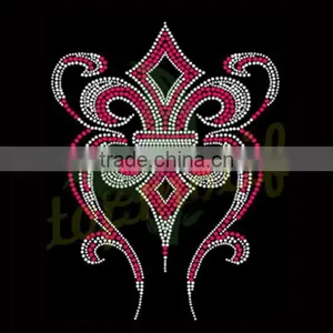 Wholes and Promotional Hot Fix Fleur de Lis Rhinestone Transfer thumbnail-1