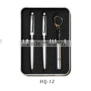 Promotion Gift Double Pen Set With Led Key Chain thumbnail-1