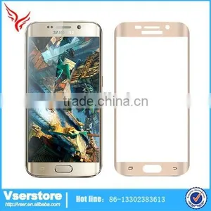 White Full Covered Screen Protector for Samsung Galaxy S6 Edge Mobile Tempered Glass Film thumbnail-1