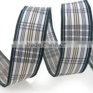Classic Webbing Wire-edge Scottish Strap Plaid Ribbon/Check Ribbon/Grid Ribbon thumbnail-3