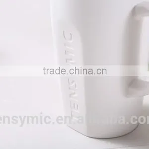 14/16/20OZ New Style Single Wall White Porcelain Mug With Engraving LOGO thumbnail-3