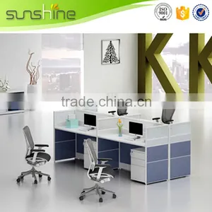 Space Saving Furniture 4 Seat Office Workstation Cubicle for Staffs Simple Style China Supplier thumbnail-1
