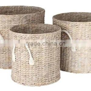 High Quality Best Selling 2015 Sea Grass Two Tone Round Basket From Vietnam thumbnail-1
