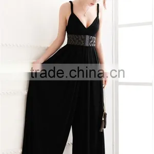 Sexy Women V Neck Sleeveless Pants Long Jumpsuit Casual Trousers Fashion Rompers thumbnail-5