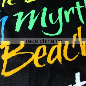 100% Cotton Customized New Fashion Letter Printed Beach Towel thumbnail-3