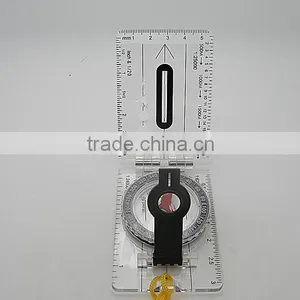 Mini Compass With Map Measuring Ruler Lanyard Emergency Survival Tool thumbnail-1