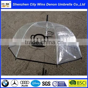 Standard Size Straight Transparent Poe Umbrella Dome Design Transparent Umbrella thumbnail-5