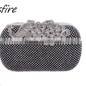 Fashion Ladies Handbags Crystal Rhinestone Evening Bag Class Peacock Evening Bag thumbnail-2