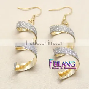 Hotsale Double Spiral Earings GOLD Chandelier Earrings thumbnail-1