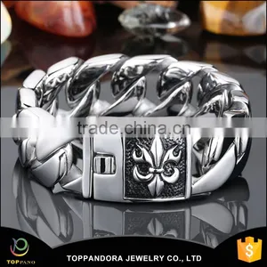 2016 New Product Stainless Steel Skull Bracelet Designs Jewelry Fashion Bracelet Bike Chains for Men /women thumbnail-1